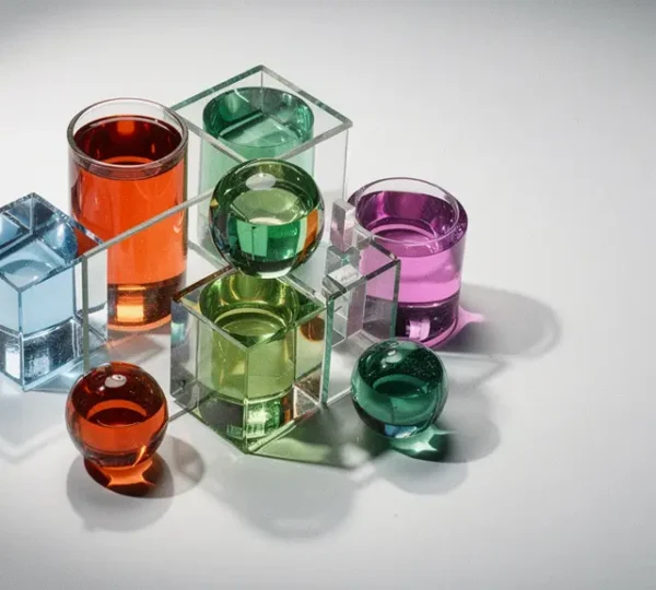 Detaillierte Darstellung verschiedener Kundensegmente durch geometrische Formen und Verbindungen
