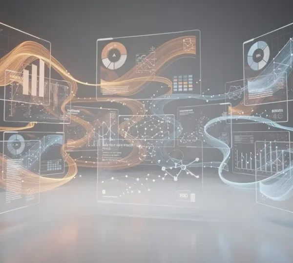 Digitale Dashboard-Visualisierung mit verschiedenen Lead-Scoring-Metriken und Engagement-Indikatoren