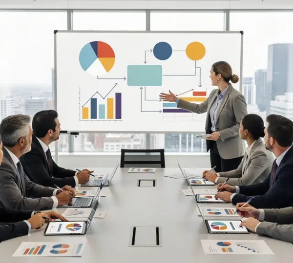 Professionelle Marketing- und Vertriebsteams arbeiten gemeinsam an Lead-Qualifizierungsstrategie